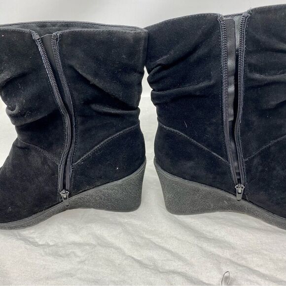 Lane Bryant Suede Wedge Boots- Size 10 Wide - Picture 12 of 16